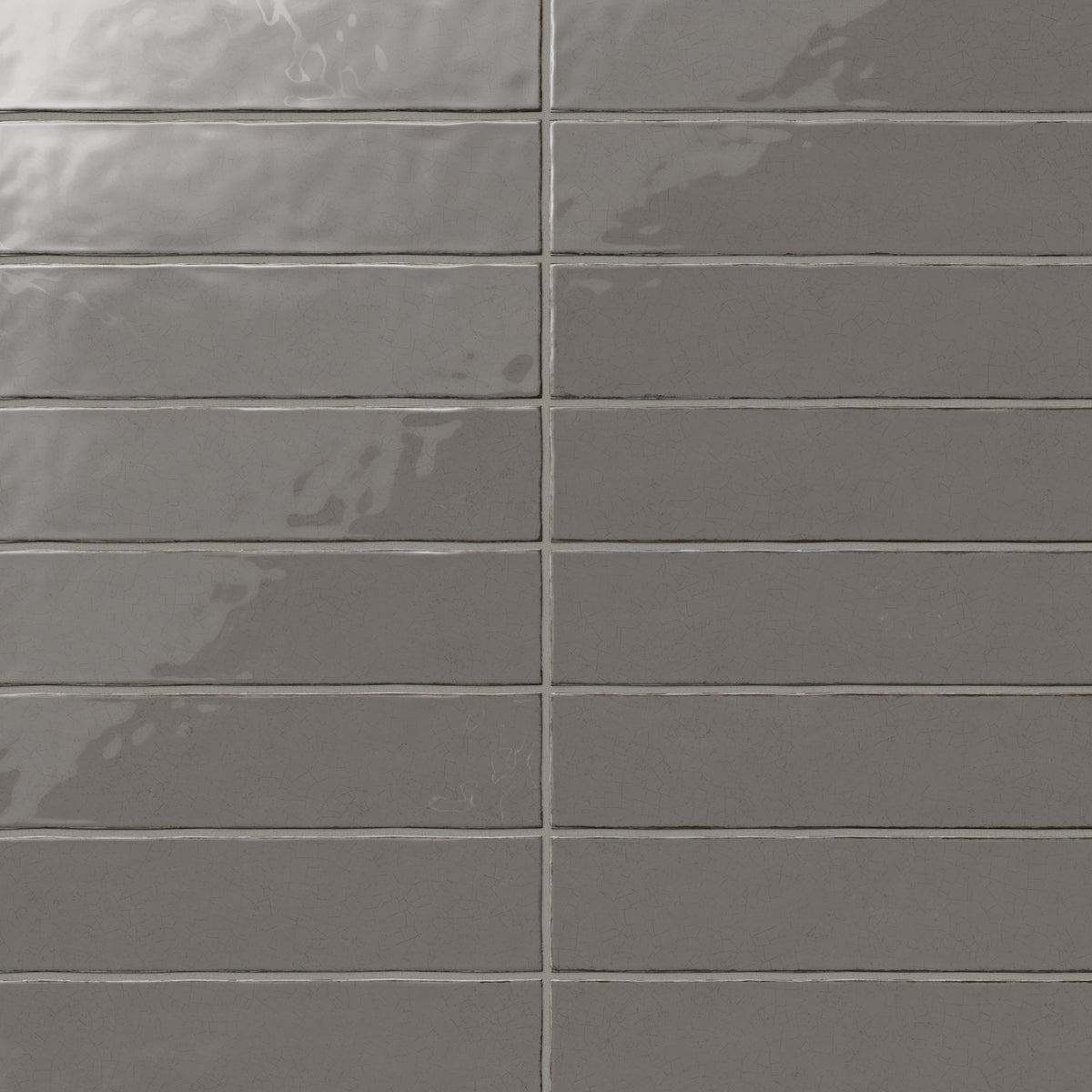 Josie 3 x 12 Crackled Ceramic Tile in Taupe
