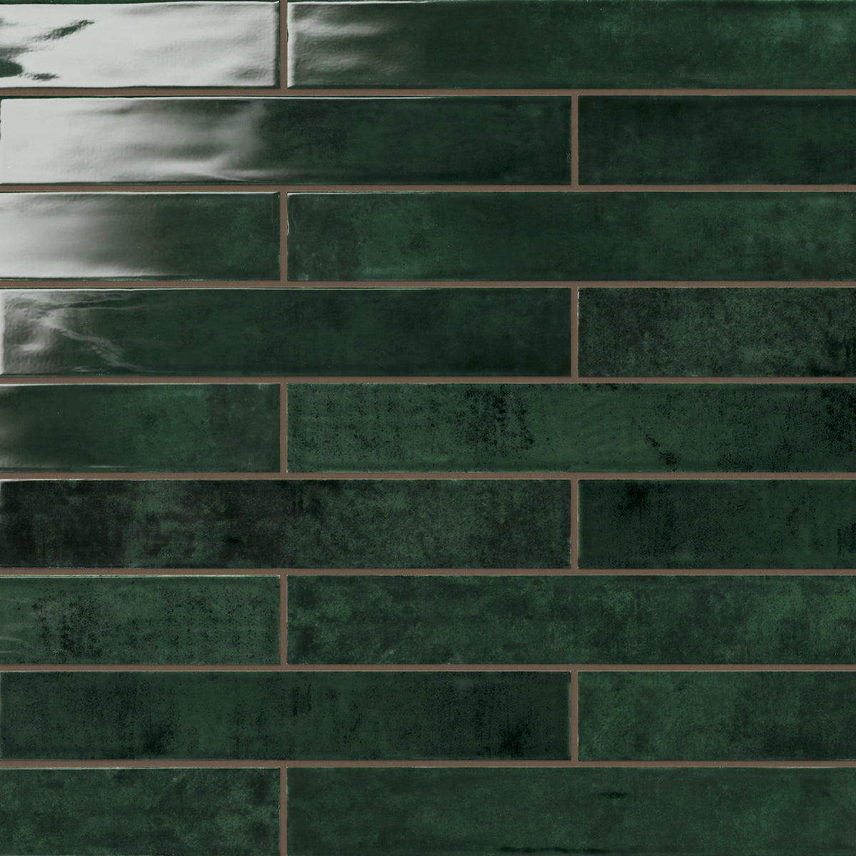 Jaden 2.5 x 16 Glossy Ceramic Tile in Hunter
