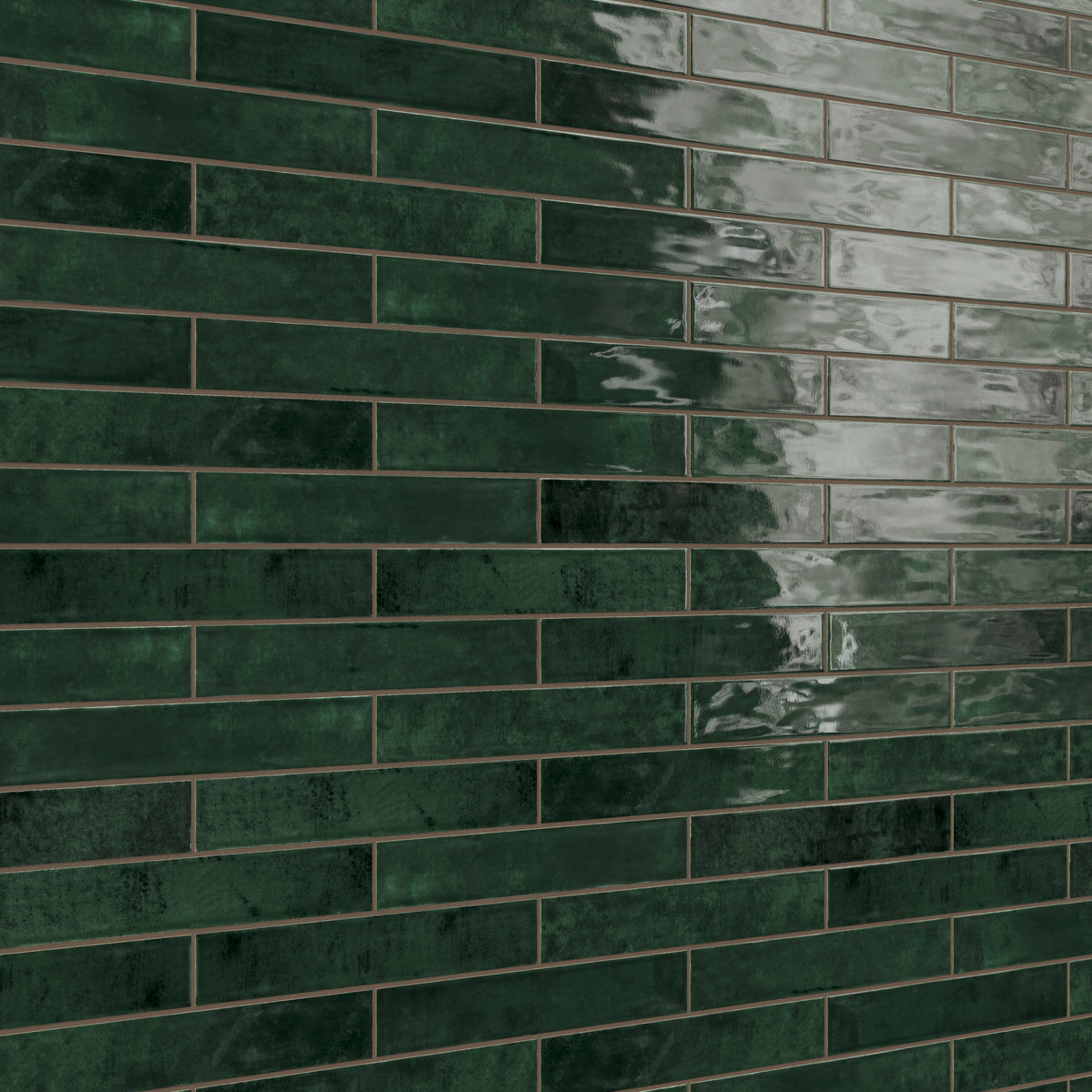 Jaden 2.5 x 16 Glossy Ceramic Tile in Hunter