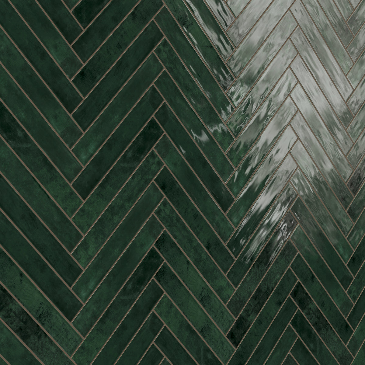 Jaden 2.5 x 16 Glossy Ceramic Tile in Hunter