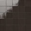 Mikayla glossy dark brown 5x5 square ceramic tiles with subtle handmade texture and light reflections, adding depth and a modern elegance to any surface