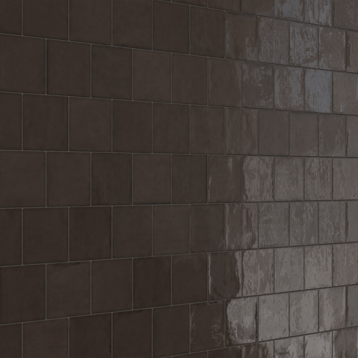 Mikayla 5 x 5 Glossy Ceramic Tile in Espresso