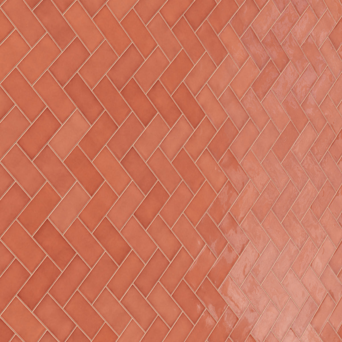 Mikayla 2.5 x 5 Glossy Ceramic Tile in Coral