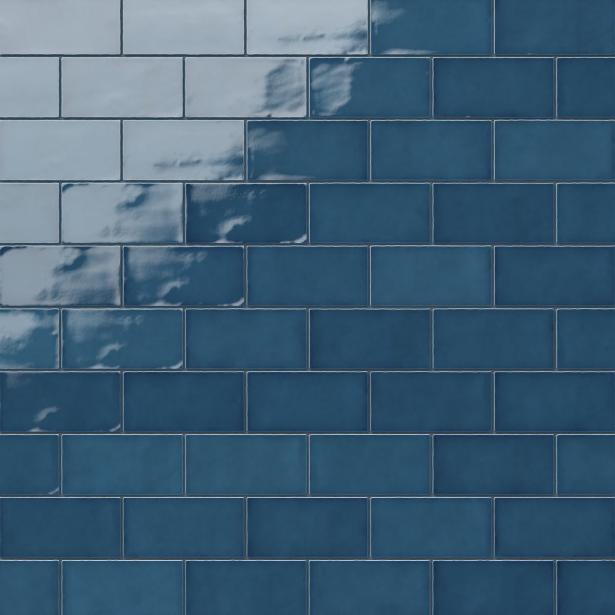 Mikayla 2.5 x 5 Glossy Ceramic Tile in Cerulean