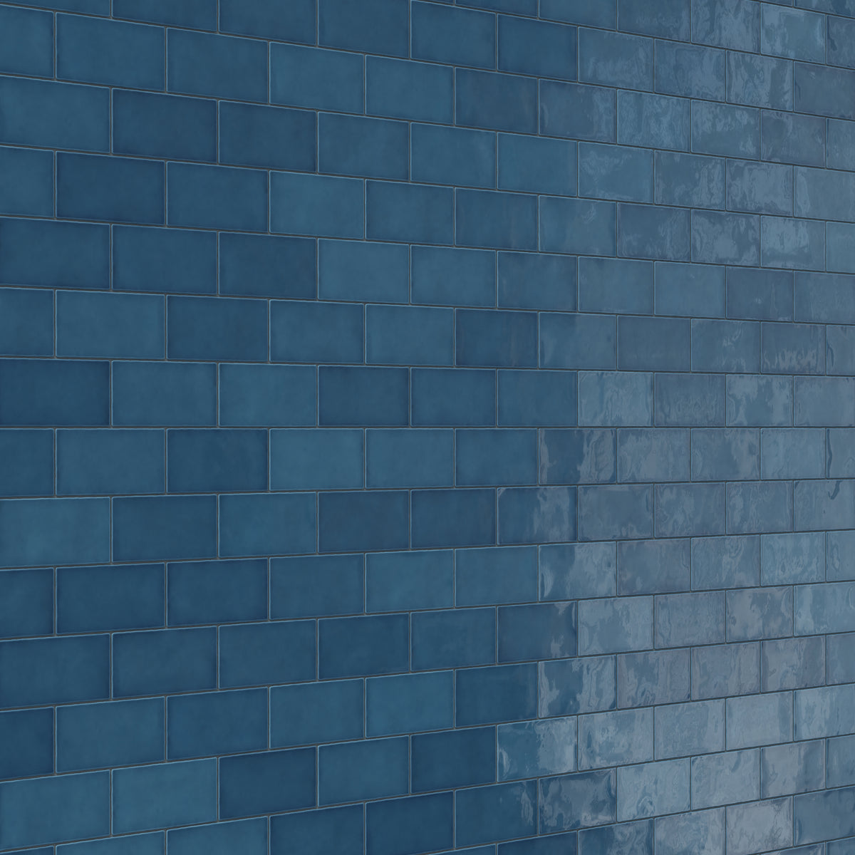 Mikayla 2.5 x 5 Glossy Ceramic Tile in Cerulean