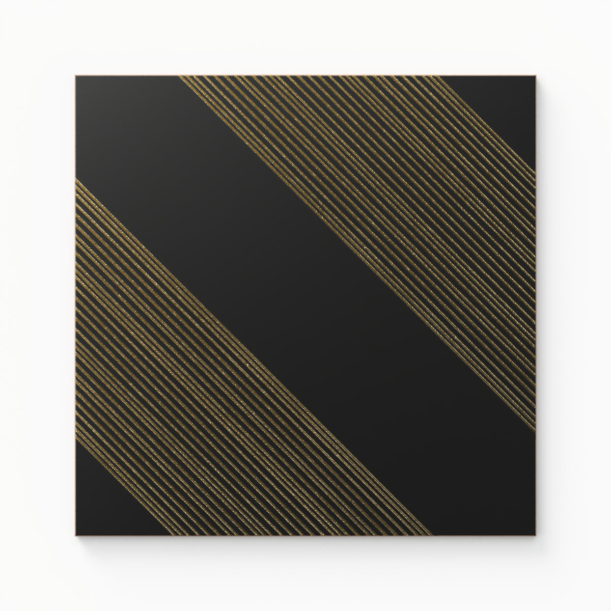 Estelle 12 x 12 Satin Ceramic Tile in Deco 1 Black Gold
