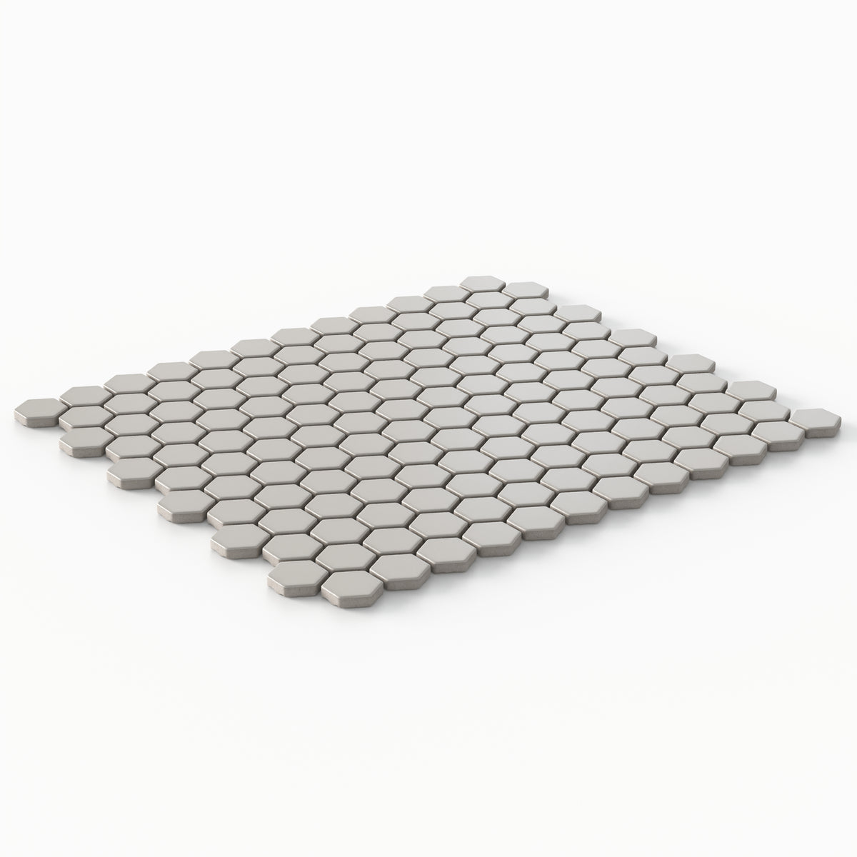 Levi 12 x 12 Matte Porcelain 1 x 1 Hexagon Mosaic Tile in Grey