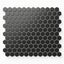 Levi 1x1 mosaic matte porcelain tiles showcasing sleek black hexagonal patterns for a bold and contemporary look