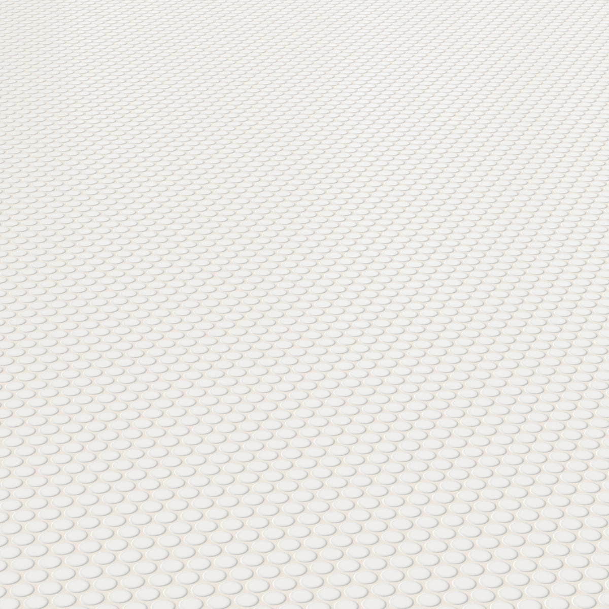 Ollie 12 x 12 Matte Porcelain Penny Round Mosaic Tile in White