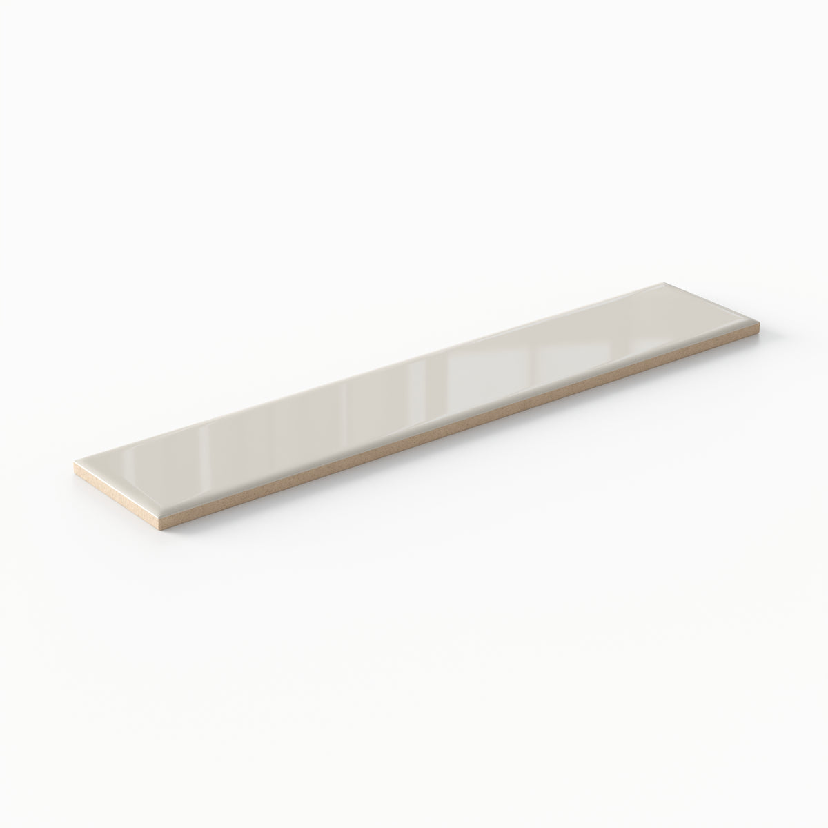 Reagan 2 x 10 Glossy Ceramic Tile in Gris