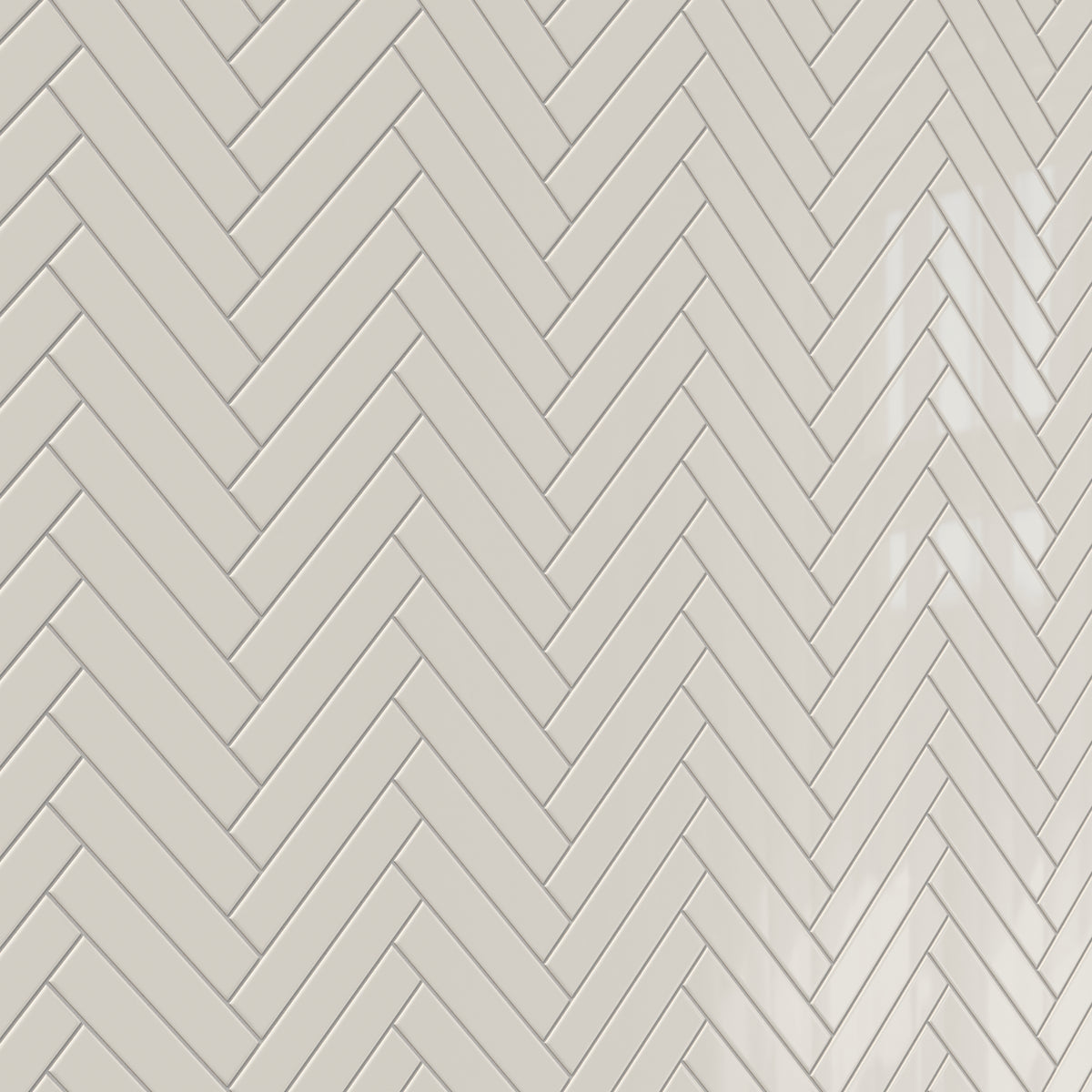Reagan 2 x 10 Glossy Ceramic Tile in Gris