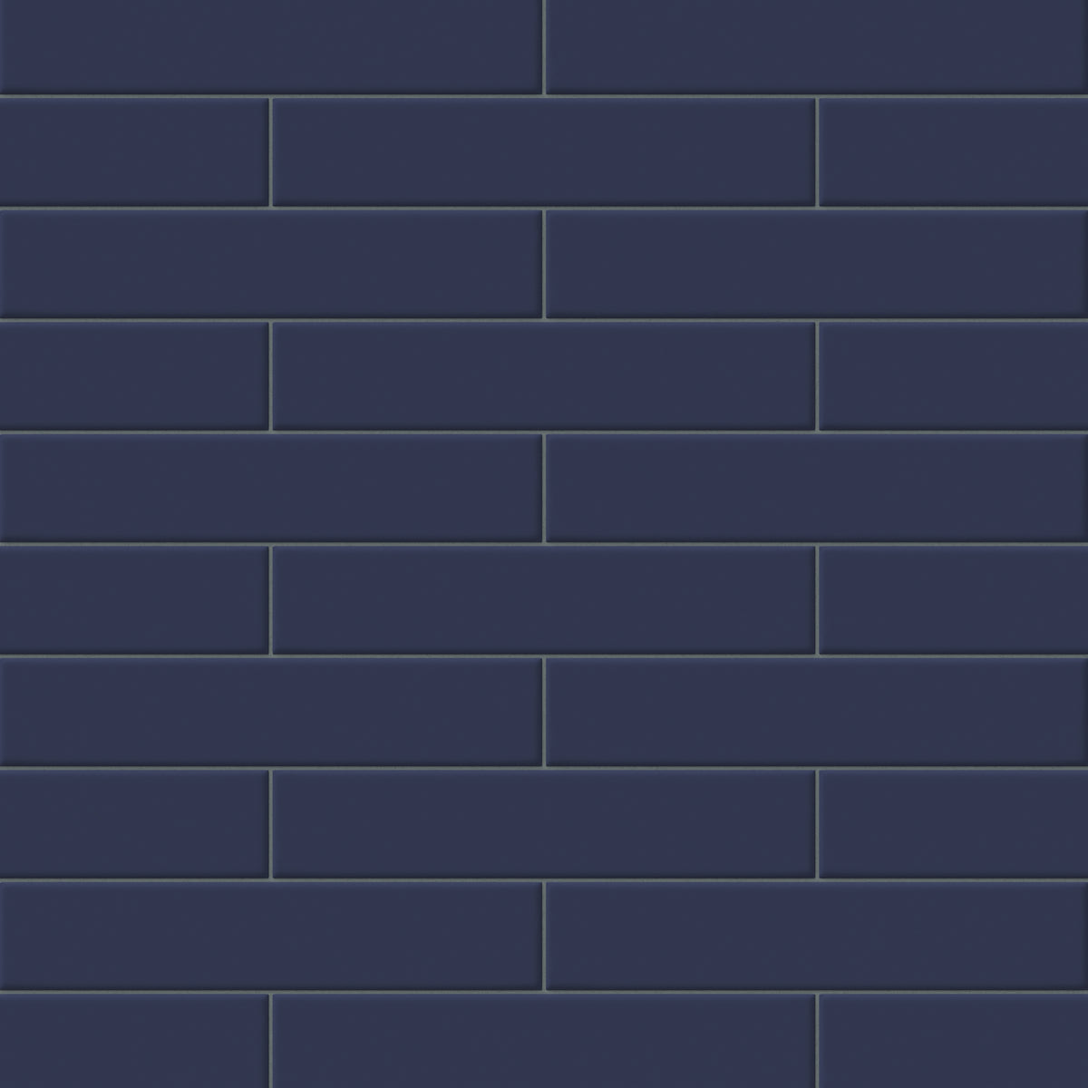 Reagan 2 x 10 Glossy Ceramic Tile in Navy