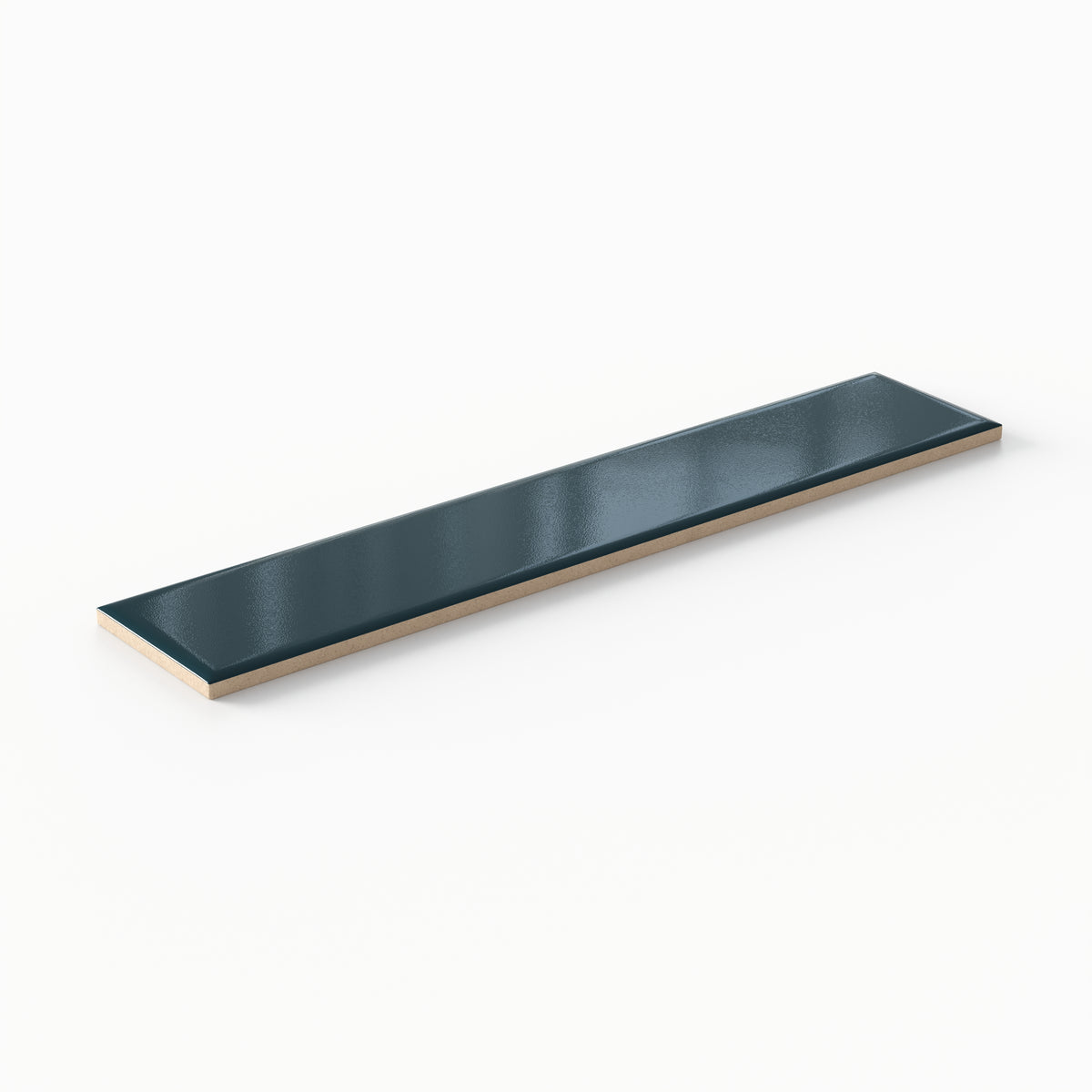 Reagan 2 x 10 Glossy Ceramic Tile in Teal
