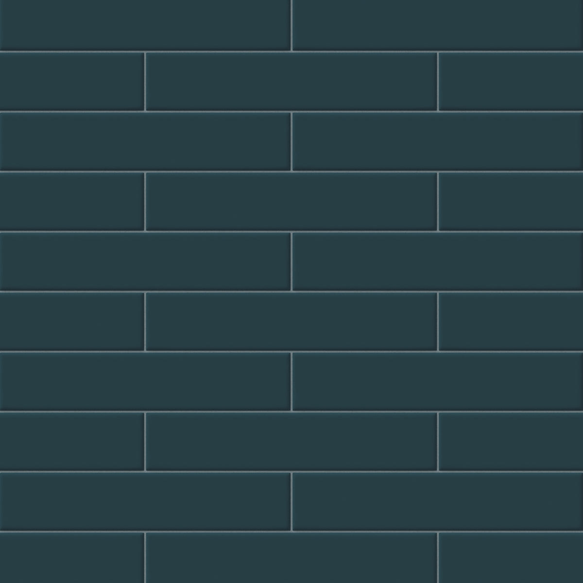 Reagan 2 x 10 Glossy Ceramic Tile in Teal