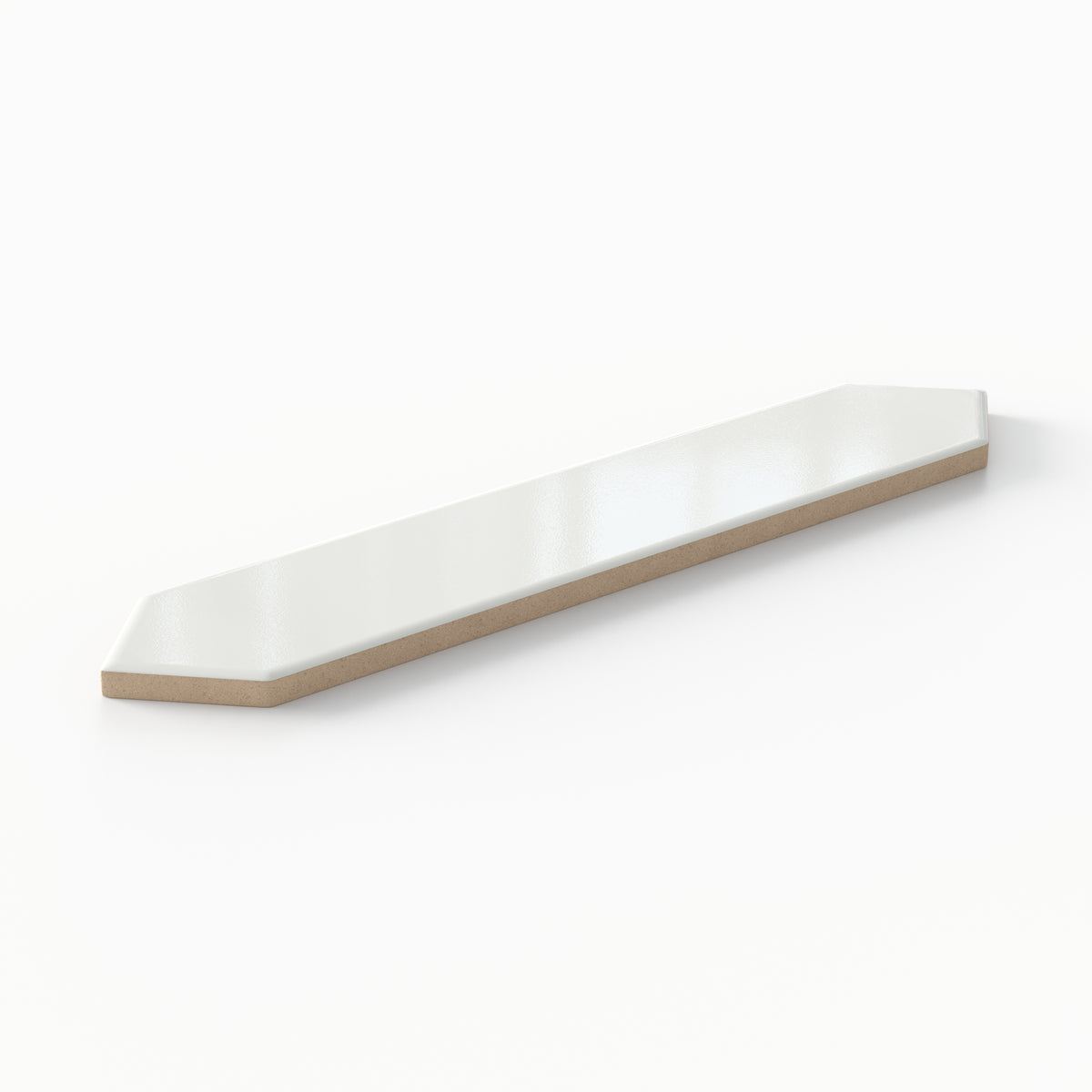 Reagan 2 x 10 Glossy Ceramic Picket Tile in Blanco