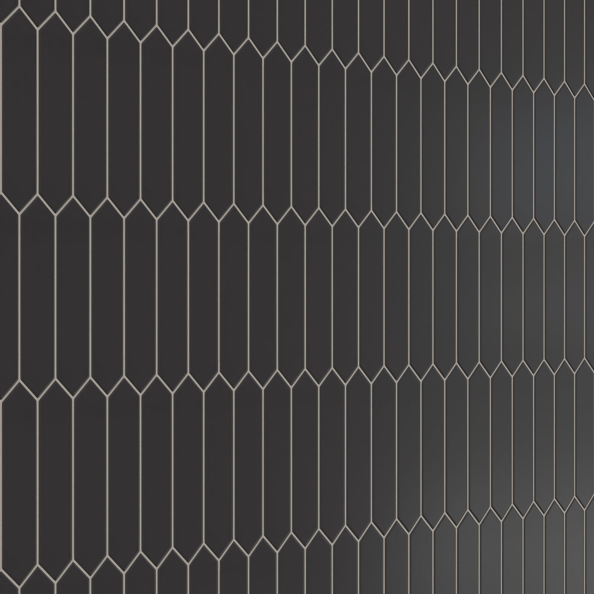 Reagan 2 x 10 Matte Ceramic Picket Tile in Midnight
