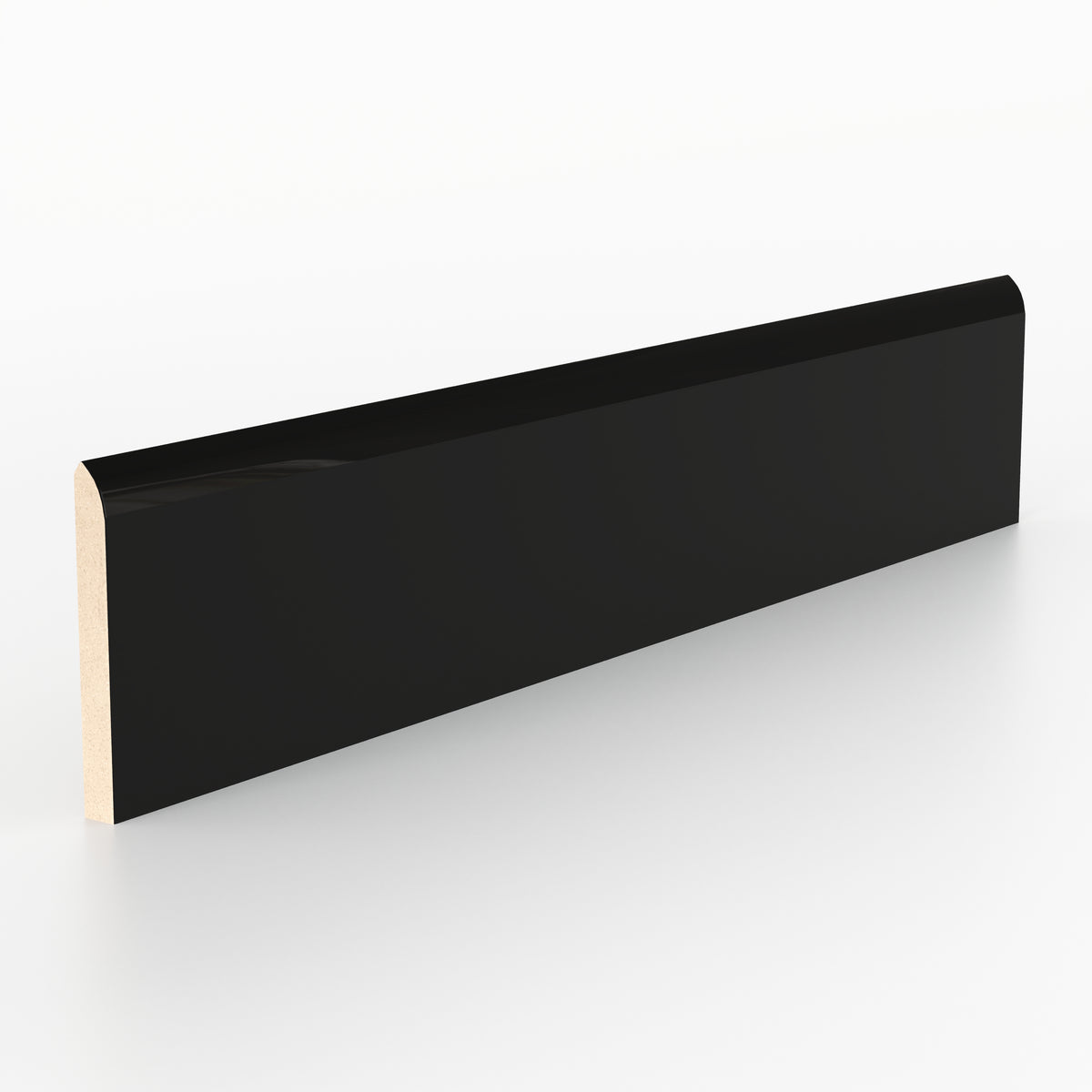 Reagan 2 x 10 Glossy Ceramic Bullnose Tile in Midnight
