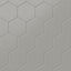 Matte taupe hexagon tiles in a 5x6-inch size, featuring a sleek geometric design ideal for modern and minimalist spaces. 