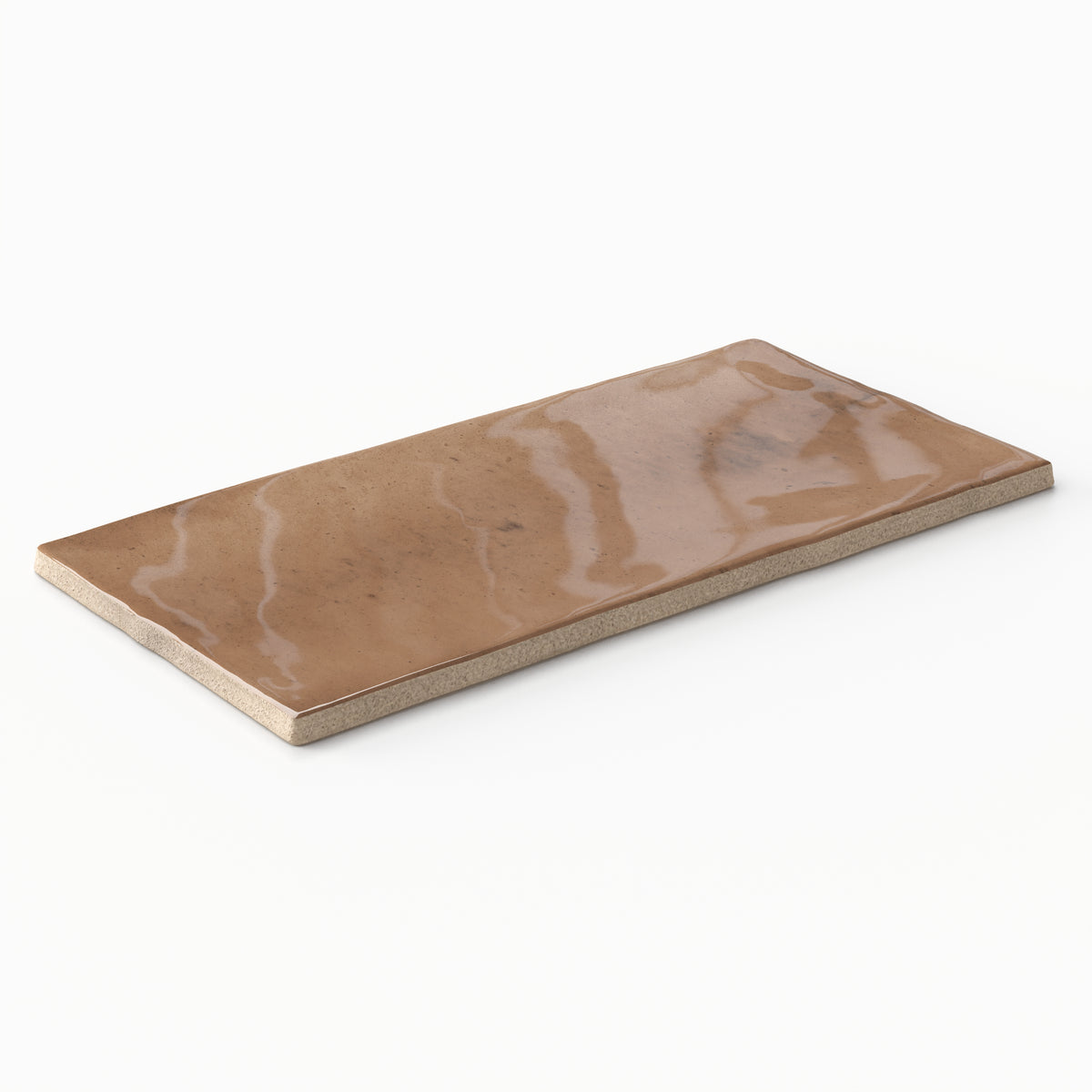 Graham 3 x 6 Glossy Ceramic Tile in Clay