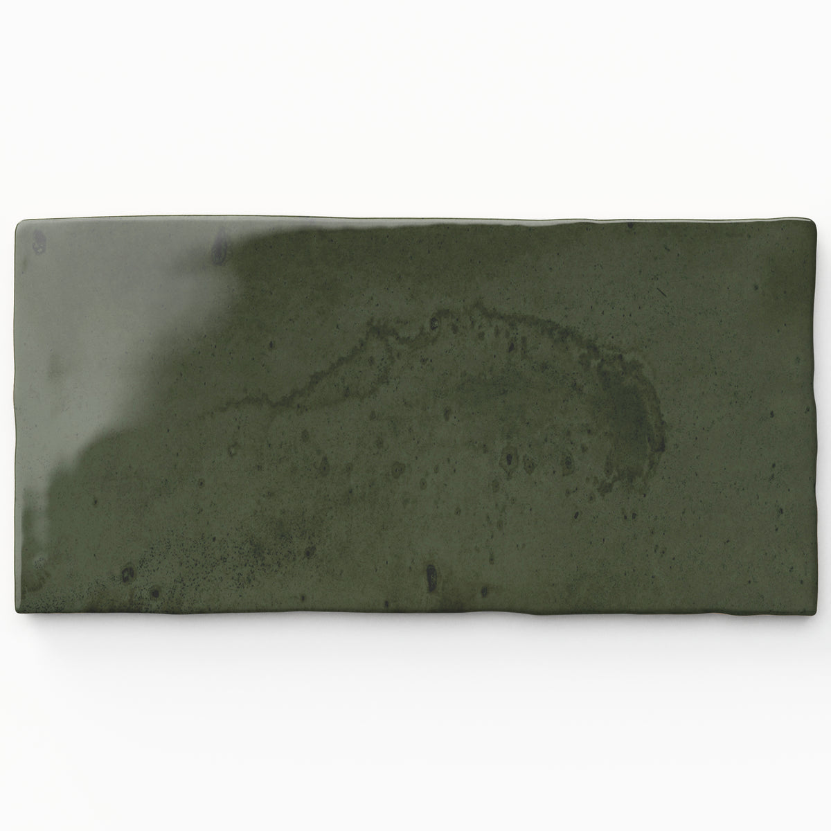 Graham 3 x 6 Glossy Ceramic Tile in Moss