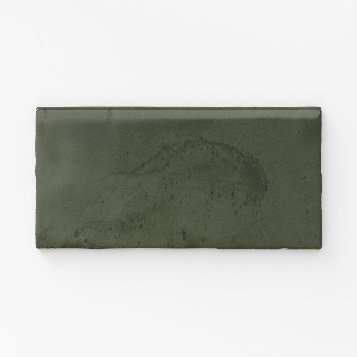 Graham 3 x 6 Bullnose Glossy Ceramic Tile in Moss