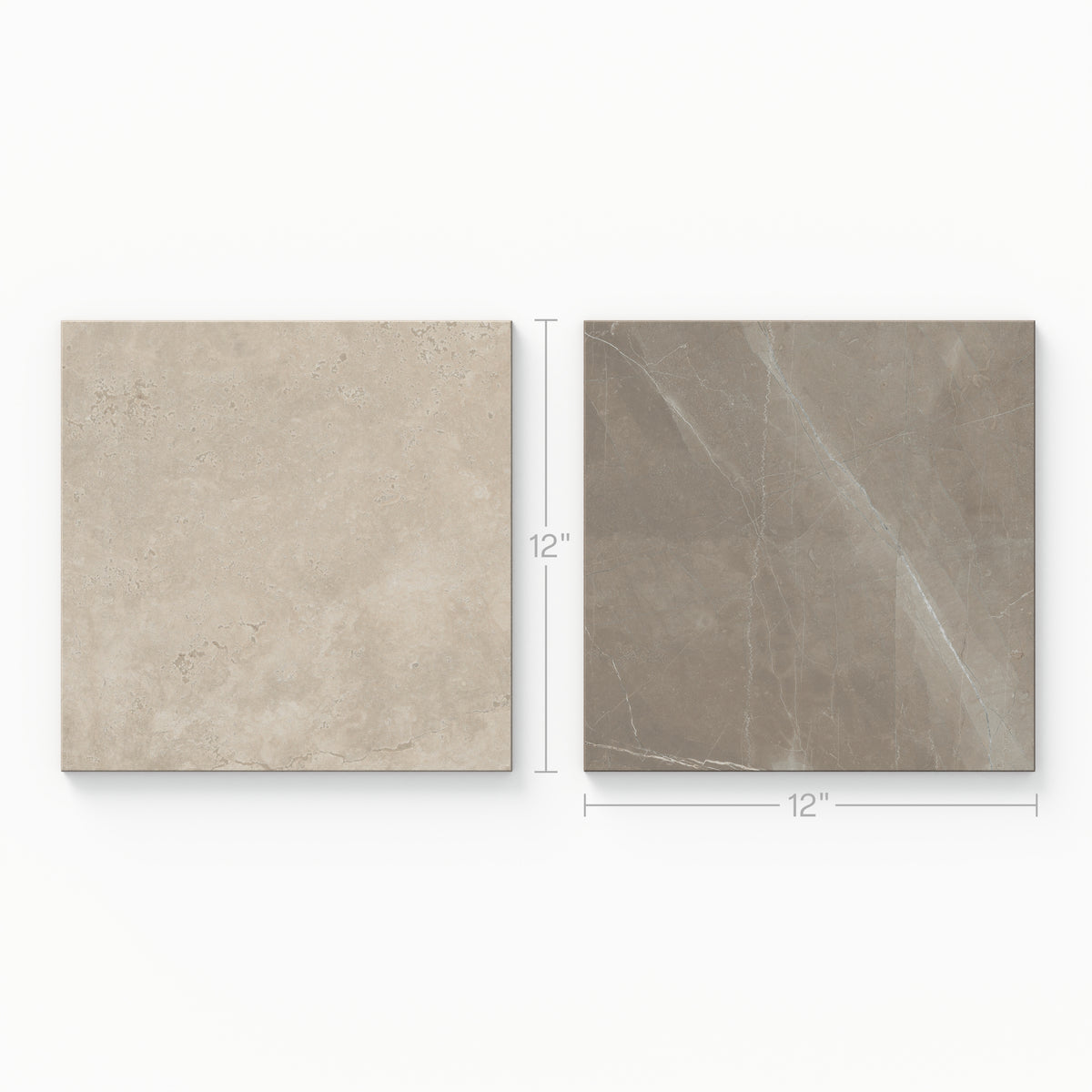 Leona 12 x 12 Checkerboard Polished Porcelain Tile in Marfil and Amani Bronze