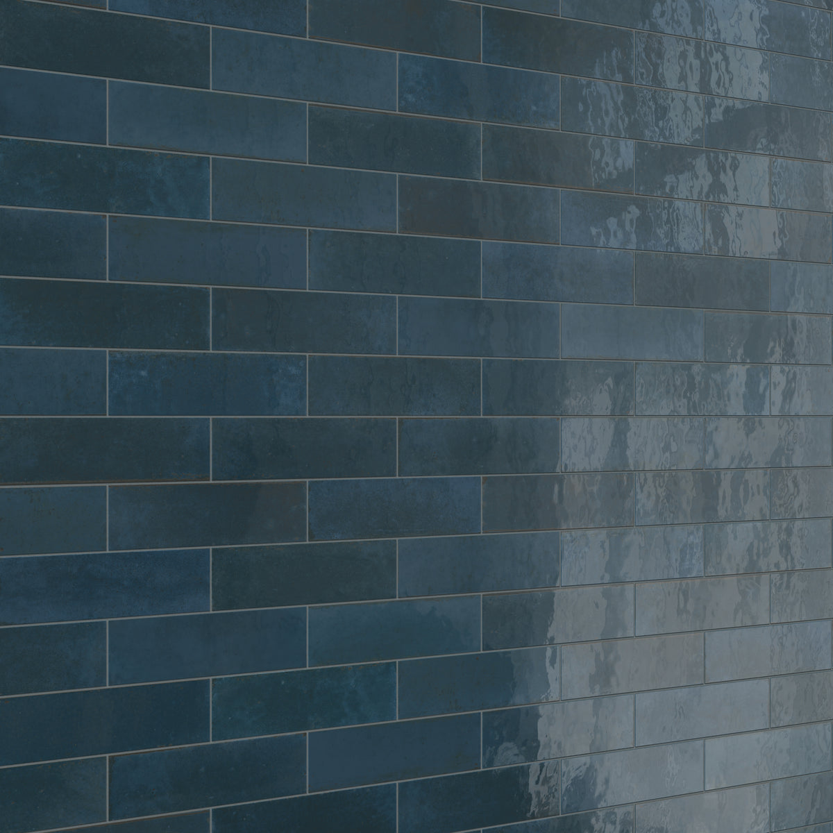 Makenna 3 x 11 Glossy Porcelain Tile in Indigo