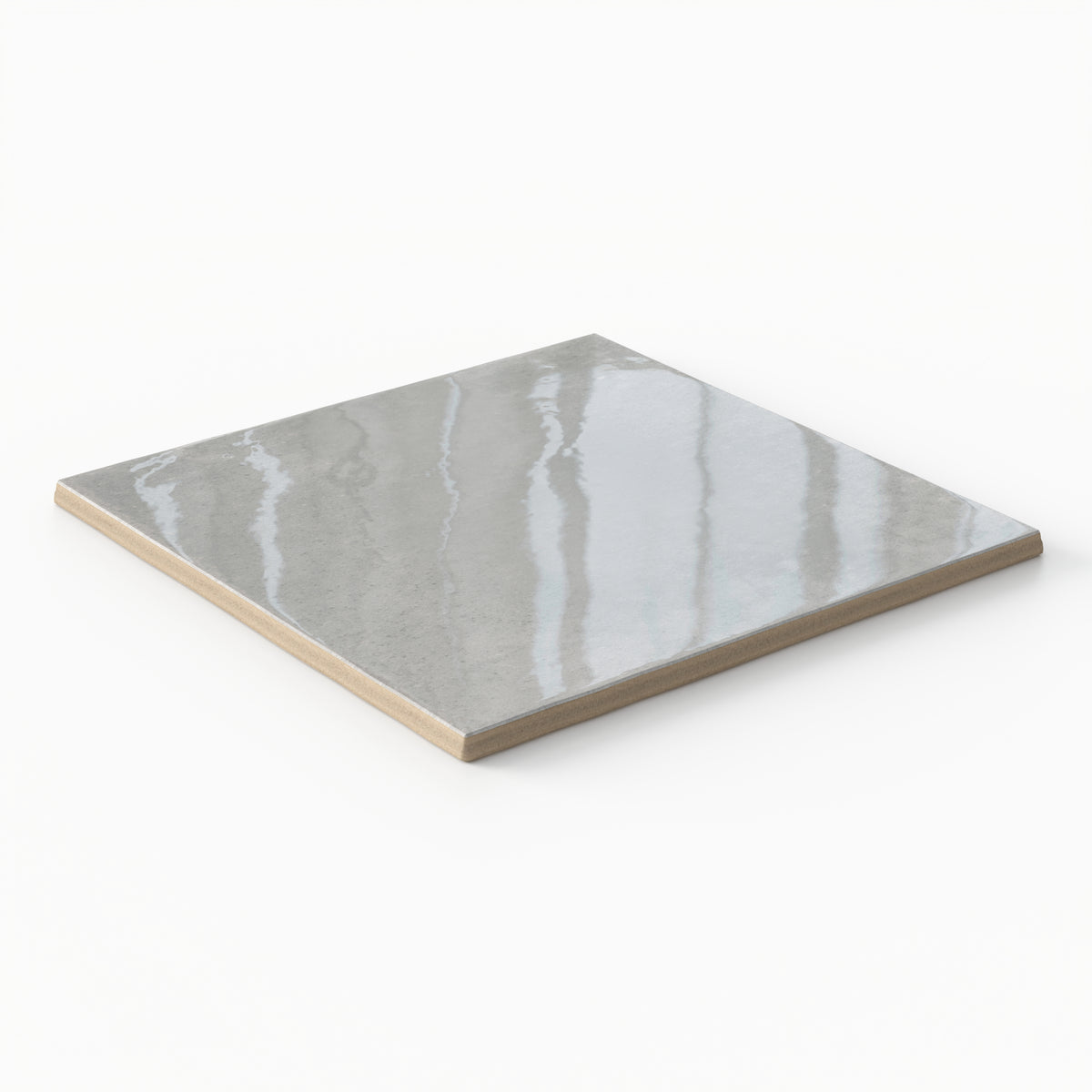 Makenna 6 x 6 Glossy Porcelain Tile in Pebble