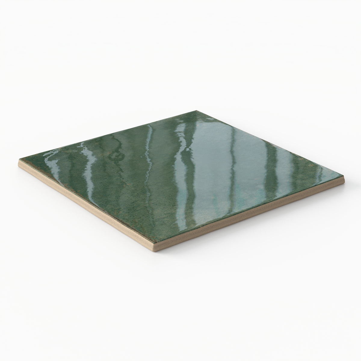 Makenna 6 x 6 Glossy Porcelain Tile in Selva