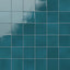 Deep blue-green 4x4 ceramic square tiles with a vibrant, glossy finish, ideal for bold and elegant interior designs