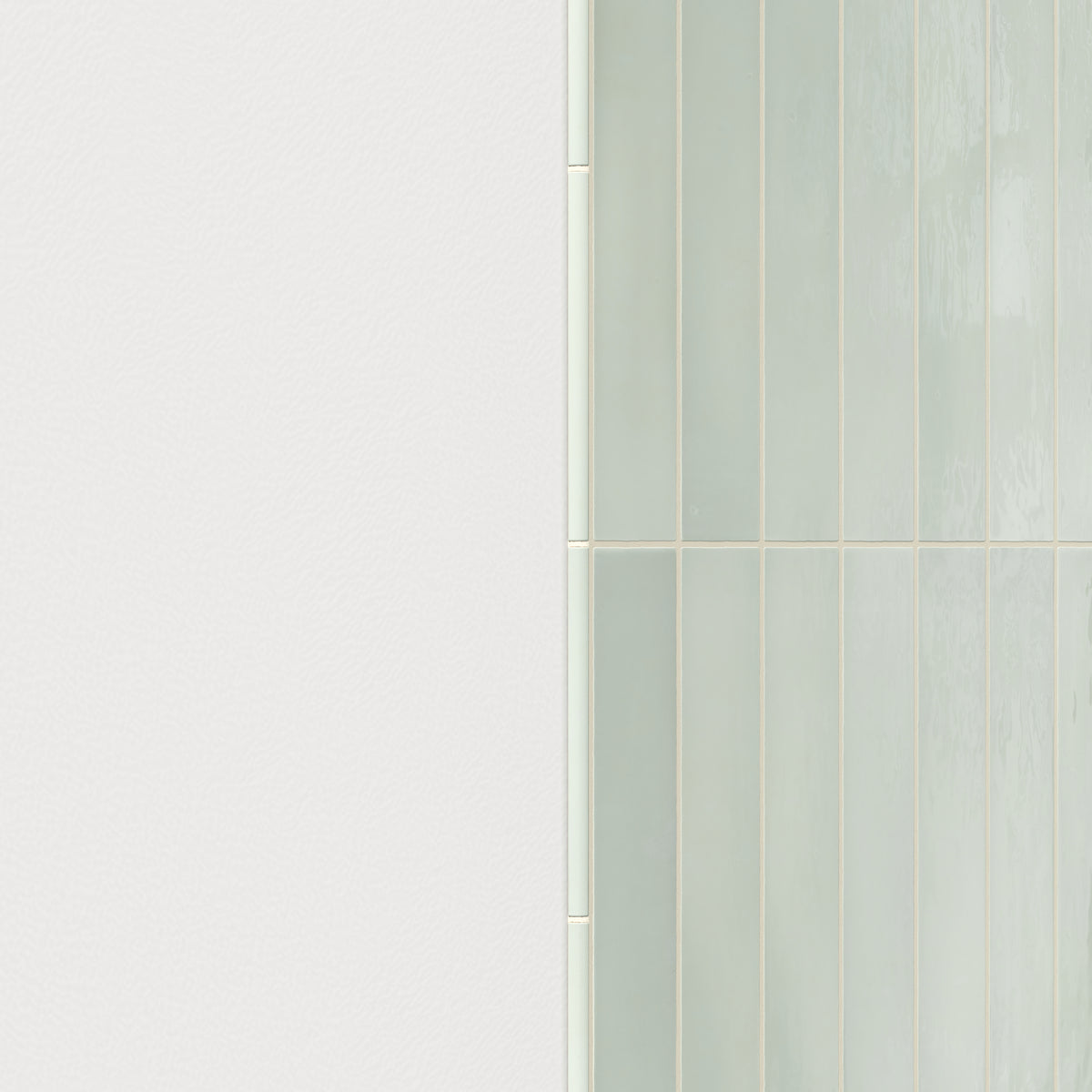 Maisie 0.5 x 8 Jolly Glossy Porcelain Tile in Pistachio