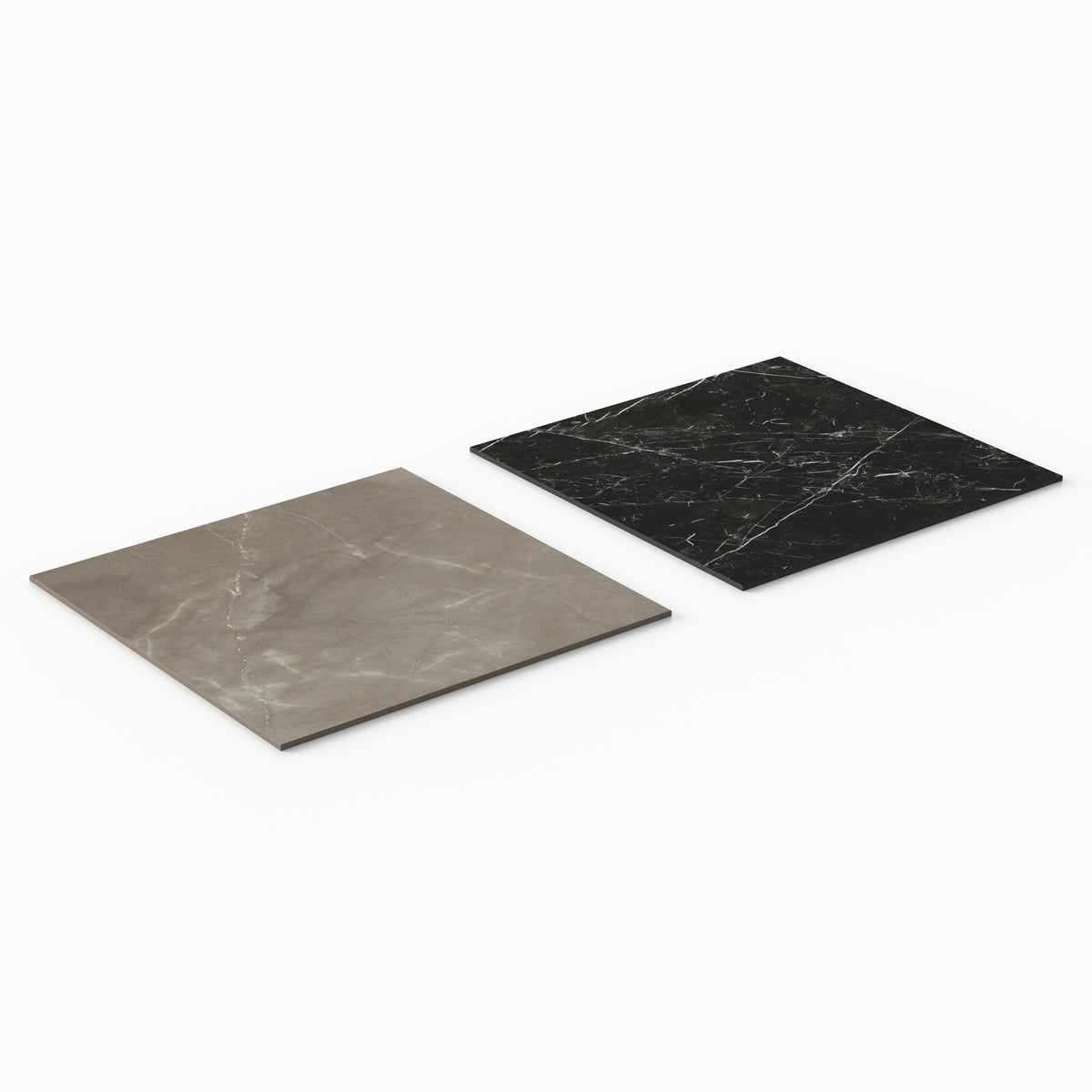 Leona 24 x 24 Checkerboard Matte Porcelain Tile in Amani Bronze and Nero Marquina
