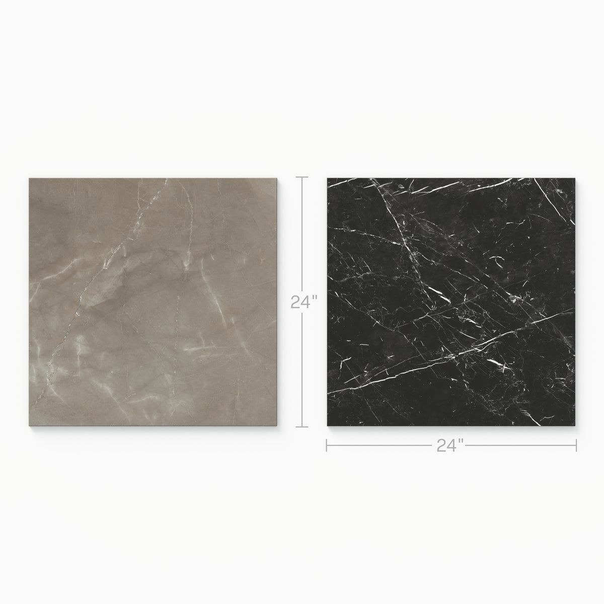 Leona 24 x 24 Checkerboard Matte Porcelain Tile in Amani Bronze and Nero Marquina