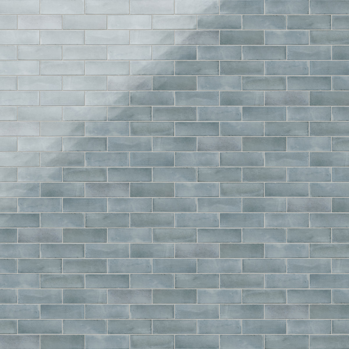 Natasha 2 x 6 Glossy Porcelain Tile in Blue Grass