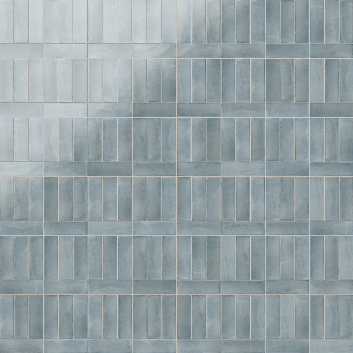 Natasha 2 x 6 Glossy Porcelain Tile in Blue Grass