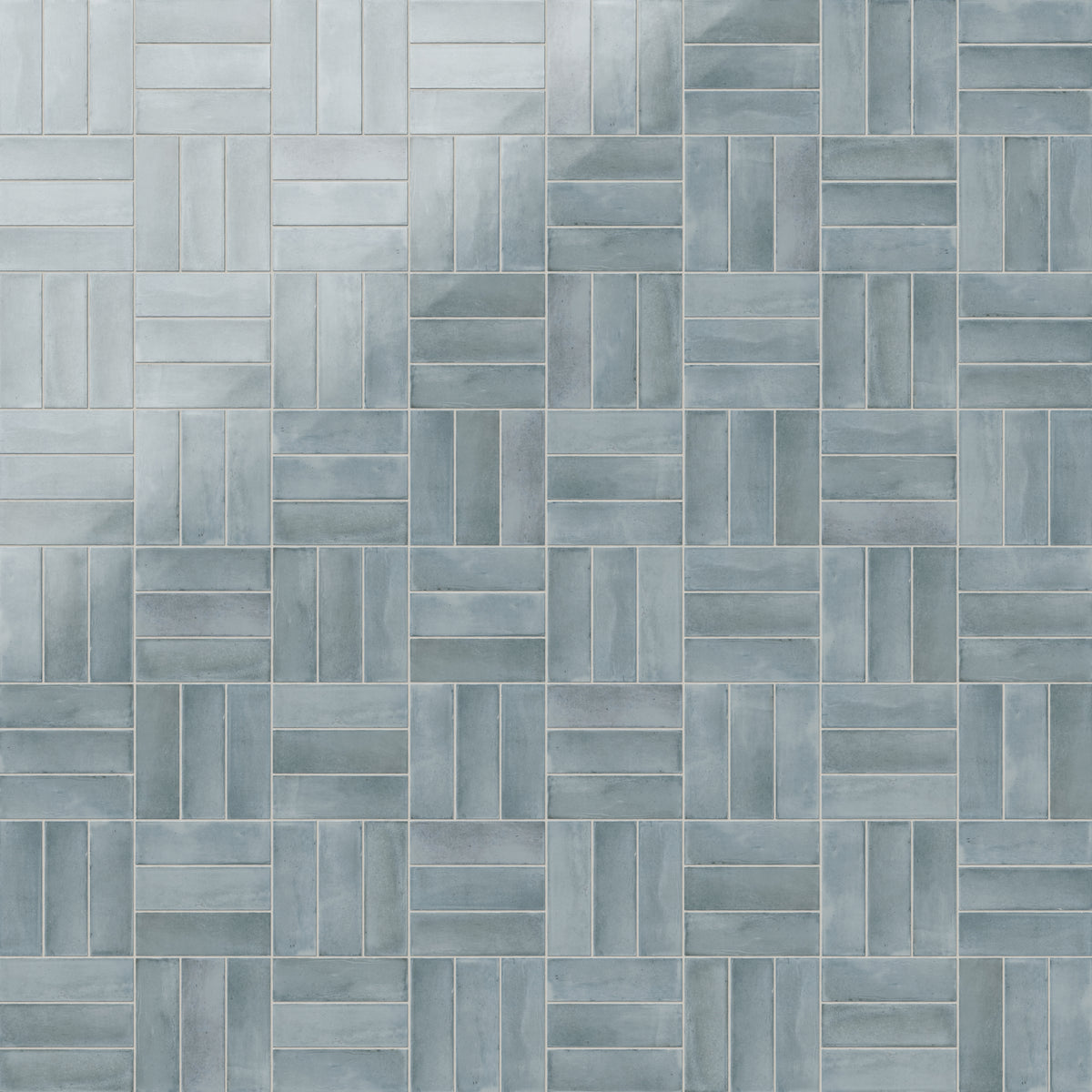 Natasha 2 x 6 Glossy Porcelain Tile in Blue Grass