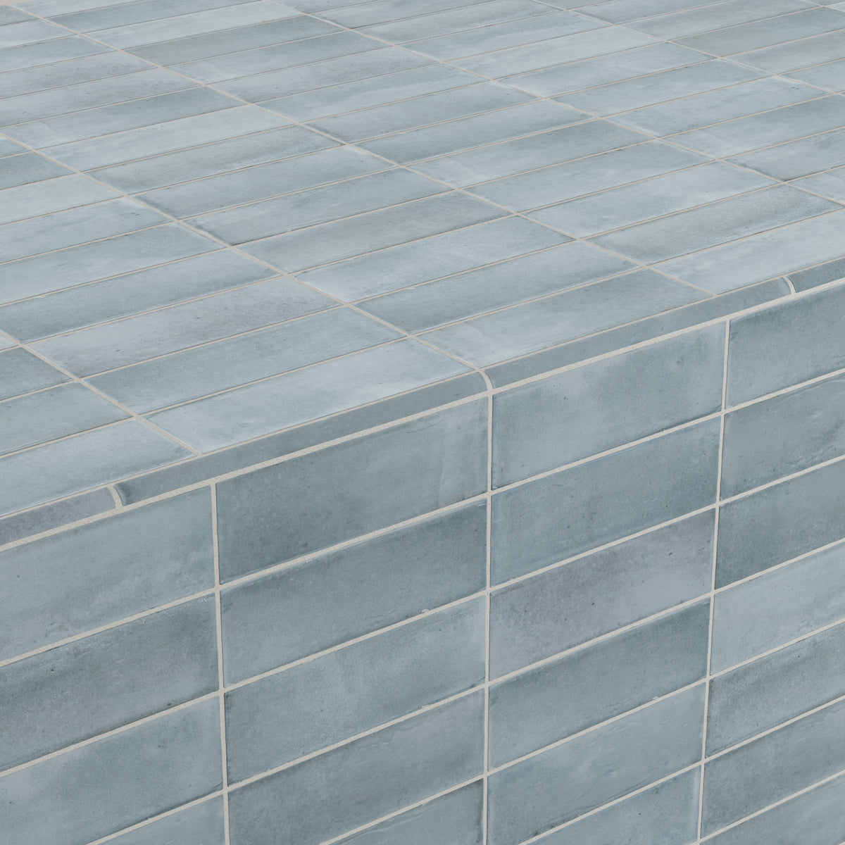 Natasha 0.5 x 8 Jolly Matte Ceramic Tile Trim in Blue Grass
