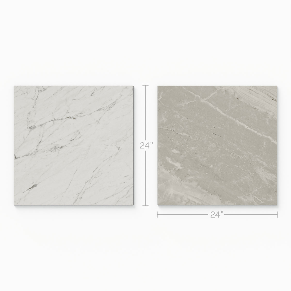 Blair 24 x 24 Polished Porcelain Tile in Oniciata Beige + White Carrara