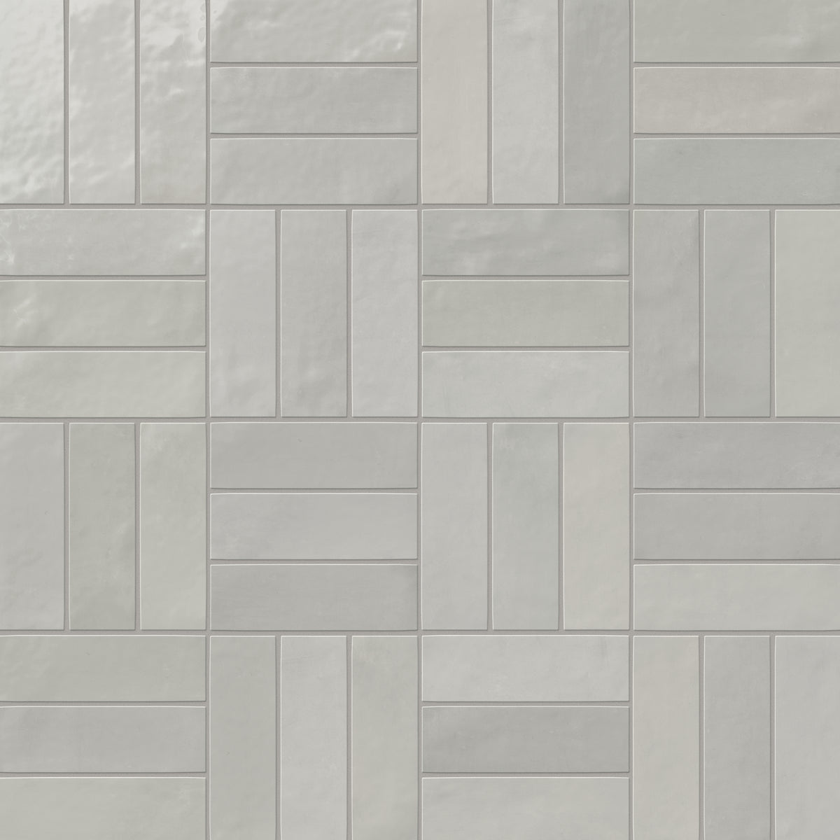 Jojo 2 x 6 Glossy Ceramic Tile in Grey