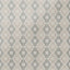 An 8x8 matte porcelain decorative tile featuring a seamless pattern of taupe and green ogee shapes with off-white outlines and centered four-petal floral accents.