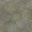 Juliet 7 x 8 Hexagon Matte Porcelain Tile in Olive