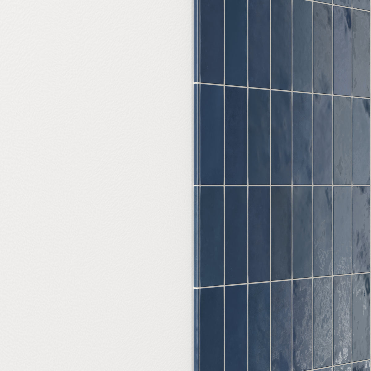 Jojo 0.43 x 6.3 Trim Glossy Porcelain Tile in Denim