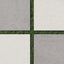 24x24 checkerboard grip porcelain paver tile in light gray and off-white with 2cm thick, set over green grass for outdoor patio design