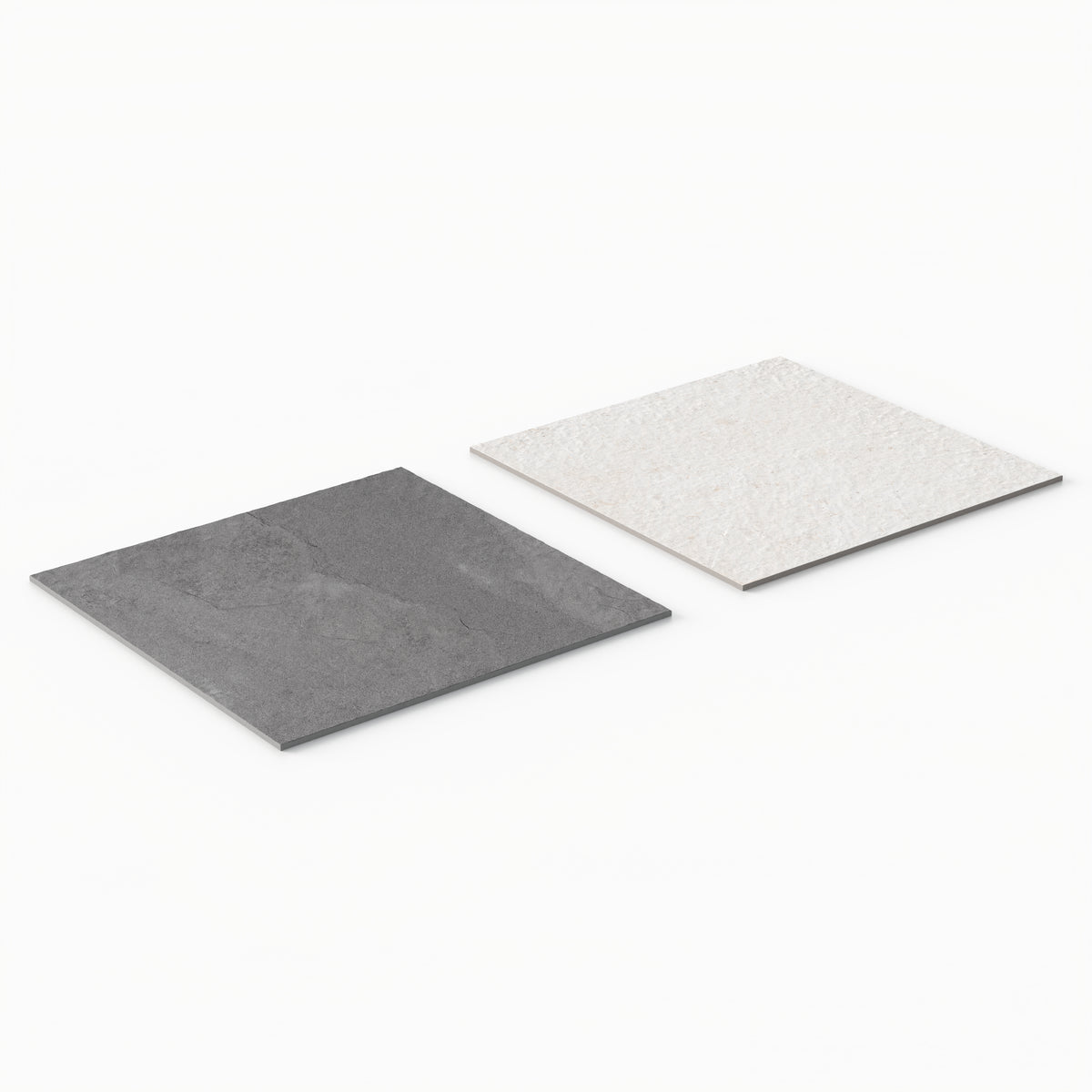 Bowden 24 x 24 Checkerboard Grip 2cm Porcelain Paver Tile in Graphite & Canvas