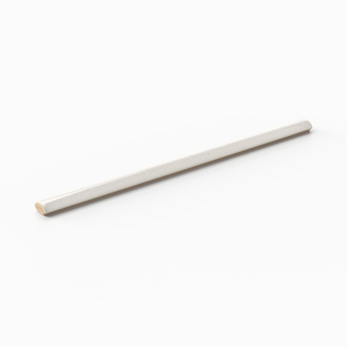 Cleo 0.43 x 6.3 Glossy Ceramic Rounded Edge Tile in Cream