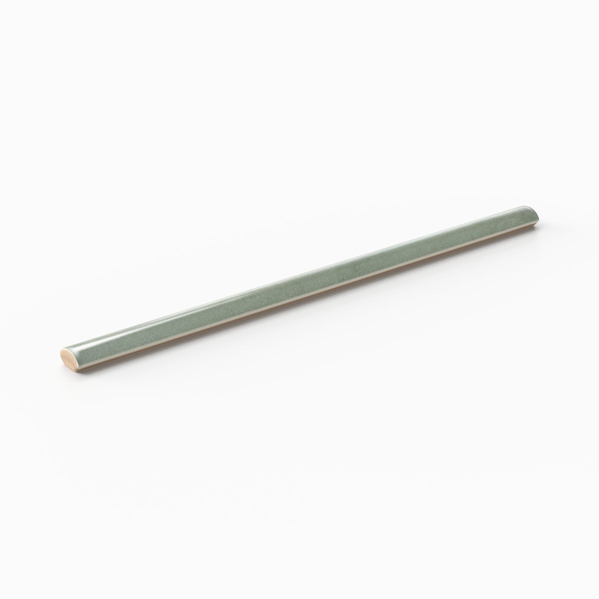 Cleo 0.43 x 6.3 Glossy Ceramic Rounded Edge Tile in Sage