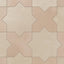 Inspired by historic patternwork, our Isabel 11x11 Matte Porcelain Tile Star and Cross in Bone and Rosewood blends warm beige and muted red shades with a matte finish for a handcrafted patina look.