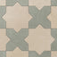 Inspired by historic patternwork, our Isabel 11x11 Matte Porcelain Tile Star and Cross in Bone and Seasalt blends earthy beige and sage green hues for a handcrafted patina look.