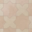 Beige star forms with soft pink undertones pair easily with warm beige crosses on this porcelain tile, finished with a soft matte glaze and subtle cement-plaster texture that feels organic and time-worn.
