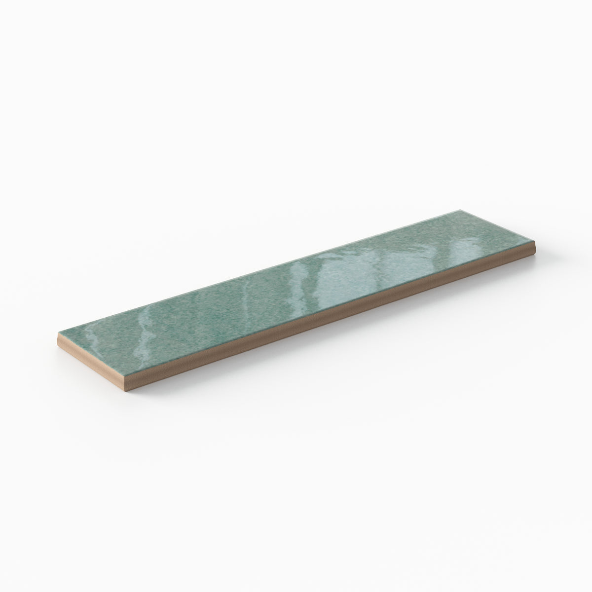 Aurelia 2.5 x 11 Glossy Porcelain Subway Tile in Seafoam